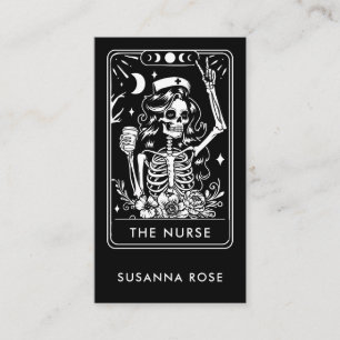 Carte De Visite Infirmière Tarot Noir