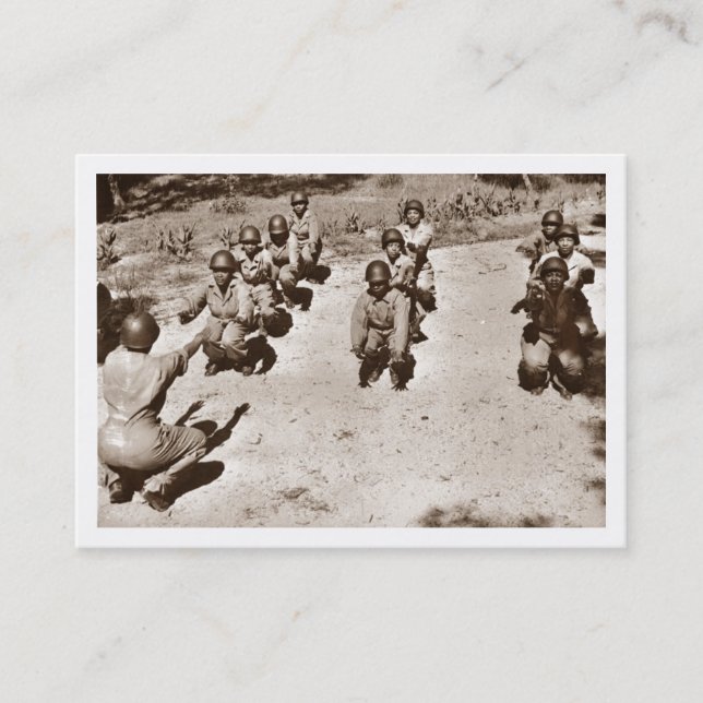 Carte De Visite Infirmières noires avec instructeur de forage (Devant)