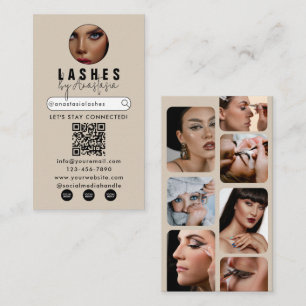 Carte De Visite Influenceur Maquillage de beauté Artiste Lashes de