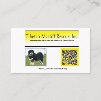 Carte De Visite Informations sur Tibetan Mastiff Rescue, Inc.