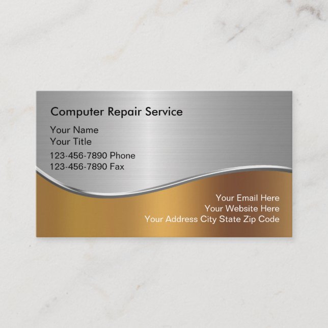 Carte de visite informatique (Devant)