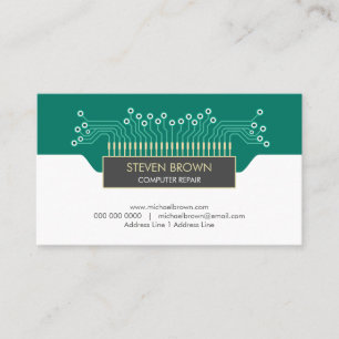 Carte De Visite Informatique Circuit Board Geek Codage Tech