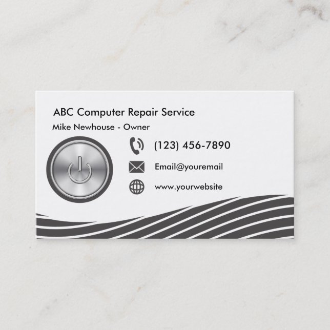 Carte De Visite Informatique moderne (Devant)