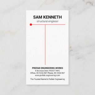 Carte De Visite Ingénierie structurale minimaliste des lignes rou