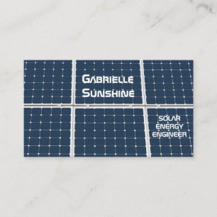 Carte De Visite Ingénieur à énergie solaire personnalisable