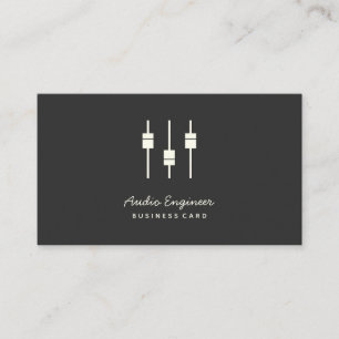Carte De Visite Ingénieur audio en écriture manuscrite  Crème e