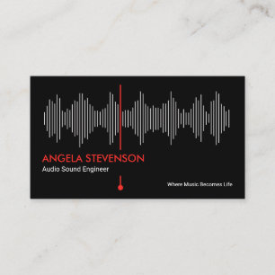 Carte De Visite Ingénieur Audio Sound Wave Studio