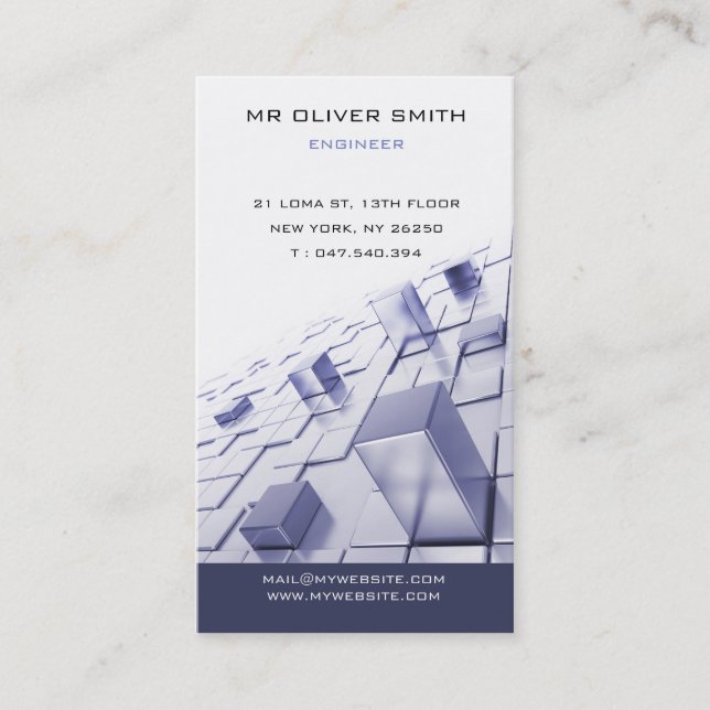 Carte de visite ingénieur bâtiment BTP (Devant)