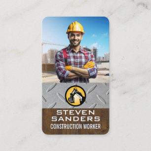 Carte De Visite Ingénieur   Chantier de construction   Col bleu