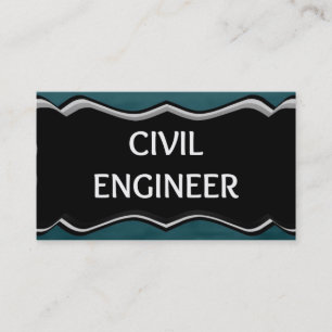 Carte De Visite Ingénieur civil Élégant Plaque de nom