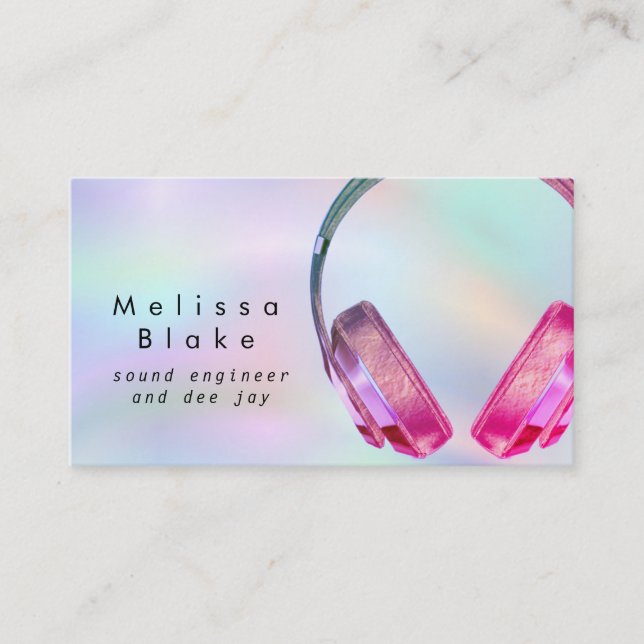 Carte De Visite ingénieur du son dee jay (Devant)