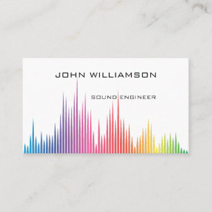 Carte De Visite Ingénieur du son personnalisé Ingénierie audio