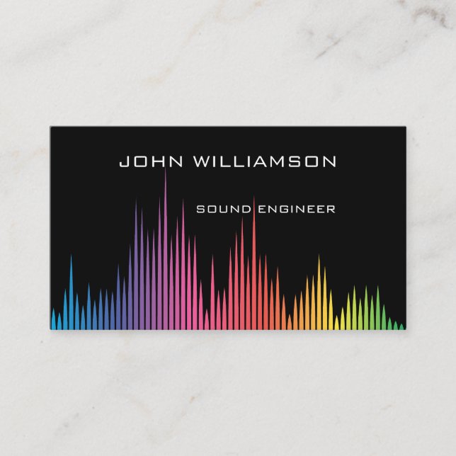 Carte De Visite Ingénieur du son personnalisé Ingénierie audio (Devant)
