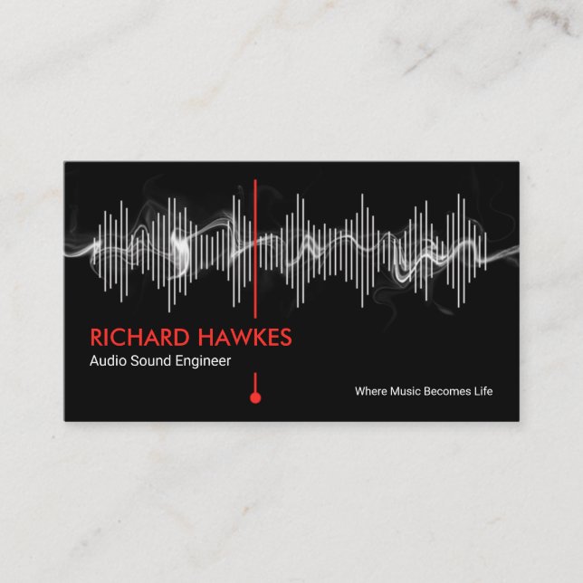 Carte De Visite Ingénieur du studio de fréquence audio électrique (Devant)