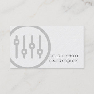 Carte De Visite Ingénieur sonore Diapositives en volume gras Icône