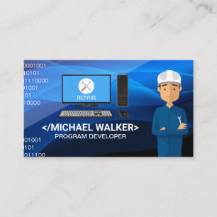 Carte De Visite Ingénieur technique   Code logiciel