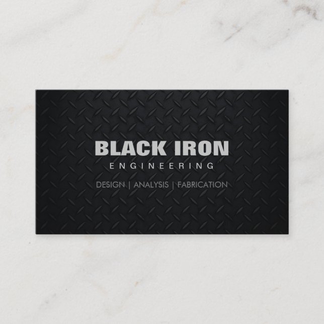 Carte De Visite Ingénieur Technique Entrepreneur Black Metal (Devant)