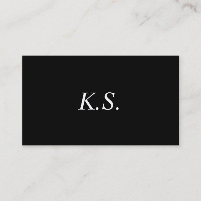 Carte de visite initial moderne et minimal (Devant)