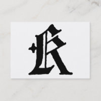 Initiale anglaise classique gothique de la lettre
