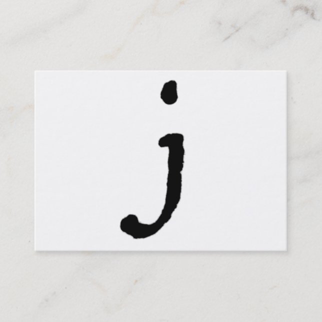Carte De Visite Initiale en lettres de style de lettre de main (Devant)