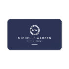 Initiales de monogramme circulaire moderne sur ble