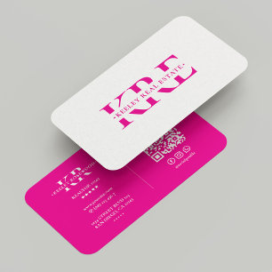 Carte De Visite Initiales de professionnel du marketing minimal Ro