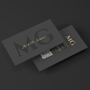 Carte De Visite Initiales marketing professionnel des médias socia
