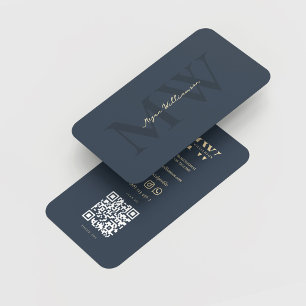 Carte De Visite Initiales Monogrammes modernes Professional Dark B