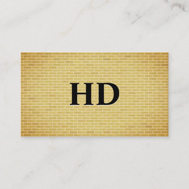 Carte De Visite Initiales monographiques classiques | Mur en Brick (Devant)