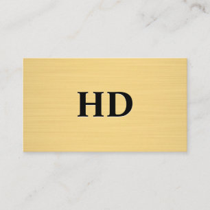 Carte De Visite Initiales monographiques classiques Texture or