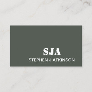 Carte De Visite Initiales professionnelles minimalistes modernes S