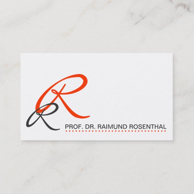 Carte De Visite Initialien Visitenkarte (Dos)