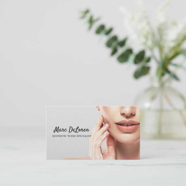 Carte De Visite Injecteur Nurse Cosmetic Surgeon (Debout devant)