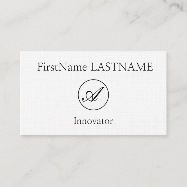 Carte de visite Innovateur Respectable (Devant)