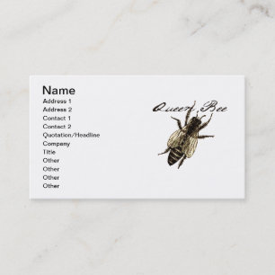 Carte De Visite Insecte de la faune de l'abeille Queen