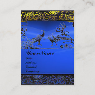 Carte De Visite INSÉPARABLES mariages, noir blanc, saphir bleu