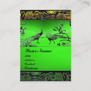 Carte De Visite INSÉPARABLES mariages, noir blanc, vert émeraude