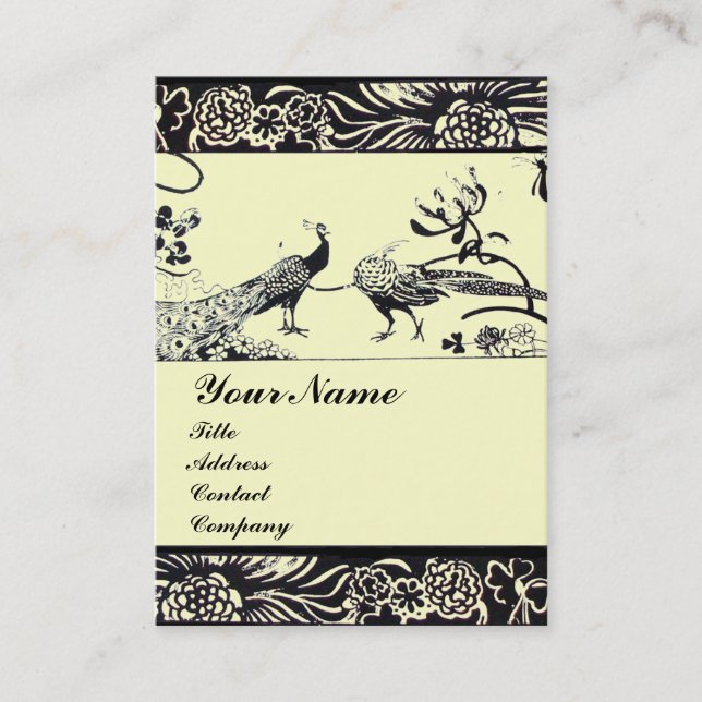 Carte De Visite INSÉPARABLES mariages, noir et blanc, crème (Devant)