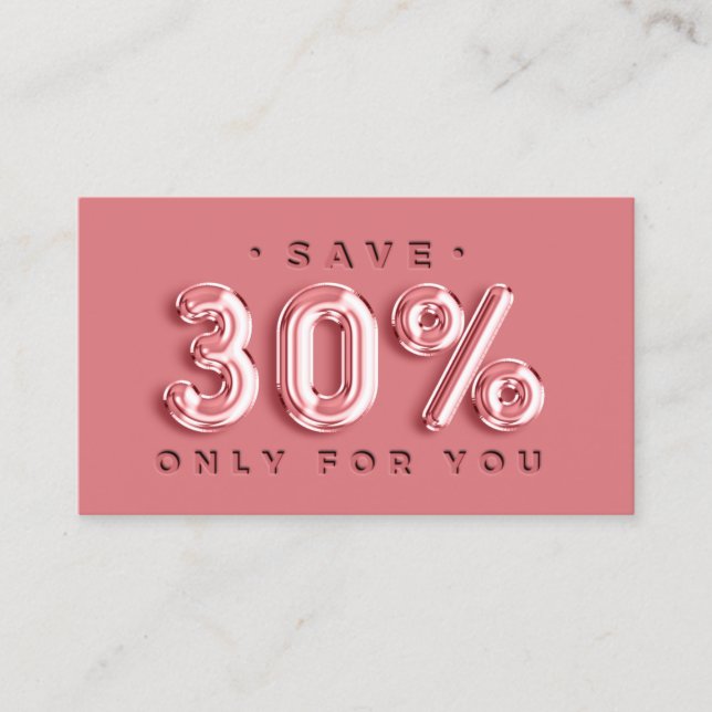 Carte De Visite INSÉRER QRCODE 30%OFF Rose Code rabais (Devant)