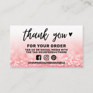 Carte De Visite Insertion de médias sociaux Merci