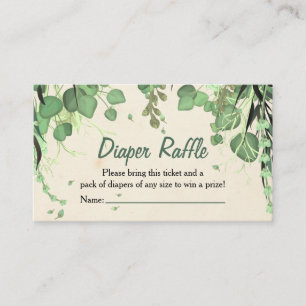 Carte De Visite Insertion de tombola de couche-culotte de Peter