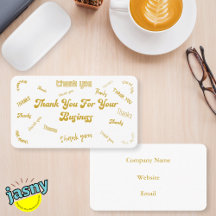 Insertion "Merci" en or et blanc personnalisable