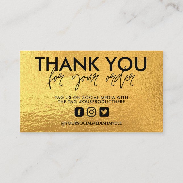 Carte De Visite Insertion multimédia Gold Trendy (Devant)