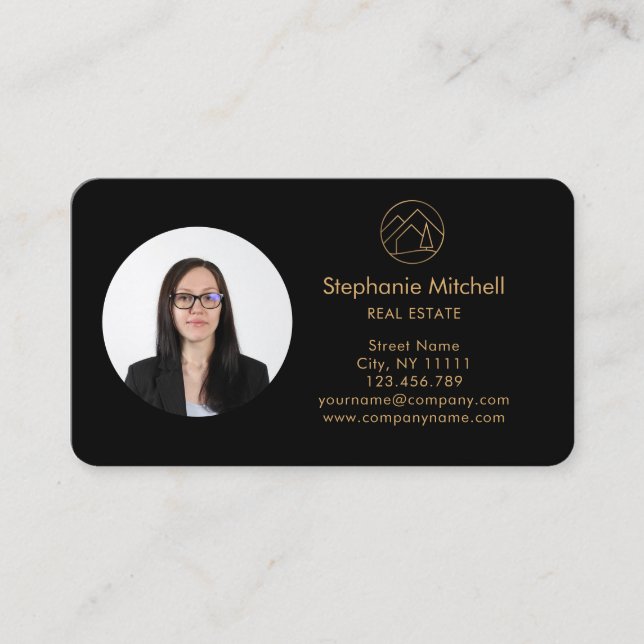 Carte De Visite Insertion Photo Immobilier Ajouter Realtor Photo (Devant)
