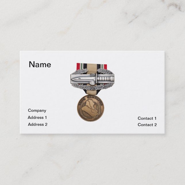 Carte De Visite Insigne d'action de combat d'OIF (Devant)