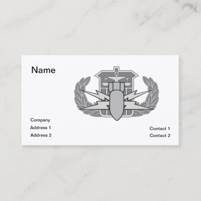 Carte De Visite Insigne de HDS (Devant)