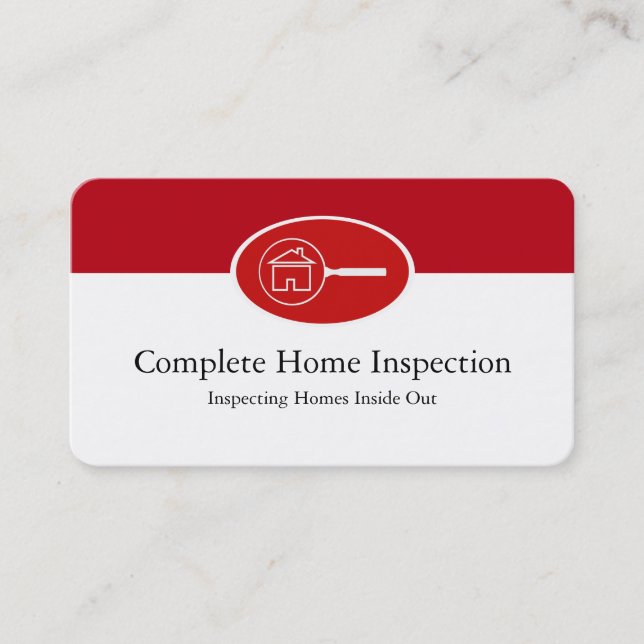 Carte De Visite Inspection de maison d'immobiliers (Devant)