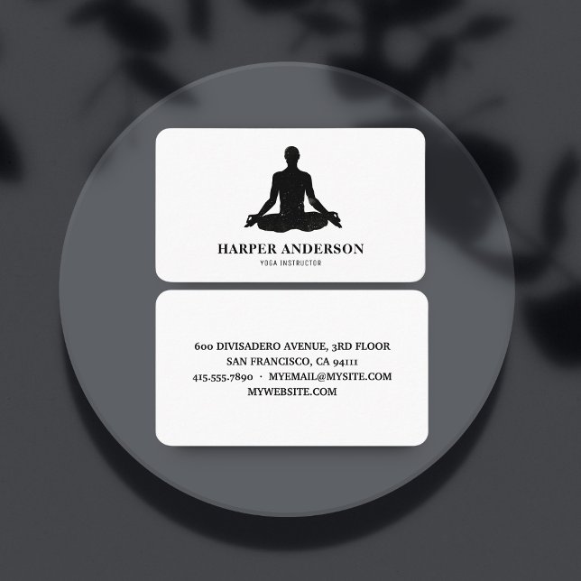 Carte De Visite Inspiration minimale Yoga Instructeur Professionne (Créateur téléchargé)