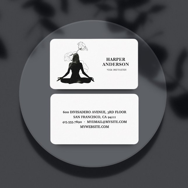 Carte De Visite Inspiration Yoga Instructeur Professionnel (Créateur téléchargé)