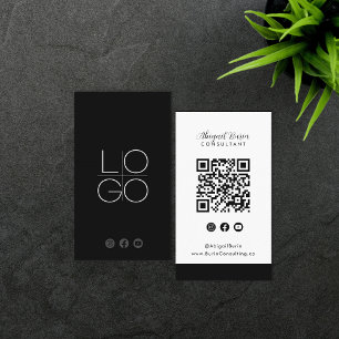 Carte De Visite Instagram Facebook YouTube Social Media QR Code
